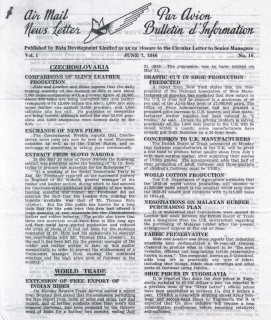 Air Mail Newsletter<br /> 07. 06. 1946